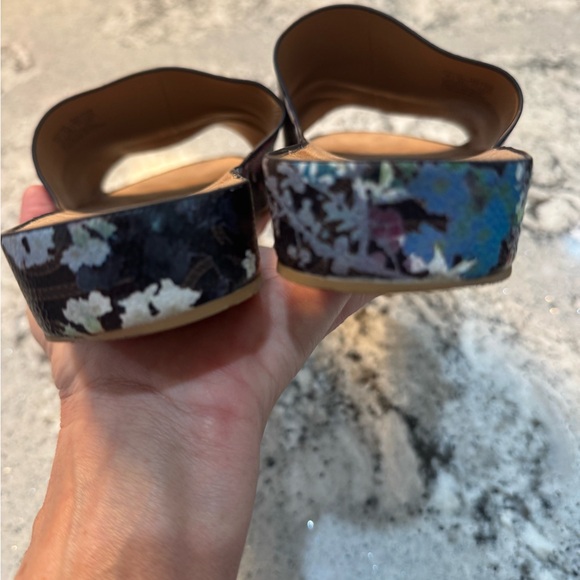 Calvin Klein Floral Slide Sandals - Black and Multicolor - Picture 10 of 10